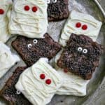 Monster and Mummy Chocolate Covered Graham Cracker Cookies