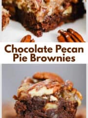 Chocolate Pecan Pie Brownies collage