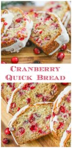 Cranberry Quick Bread with Orange Glaze