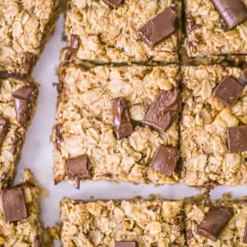 Healthy Chunky Monkey Oatmeal Bars