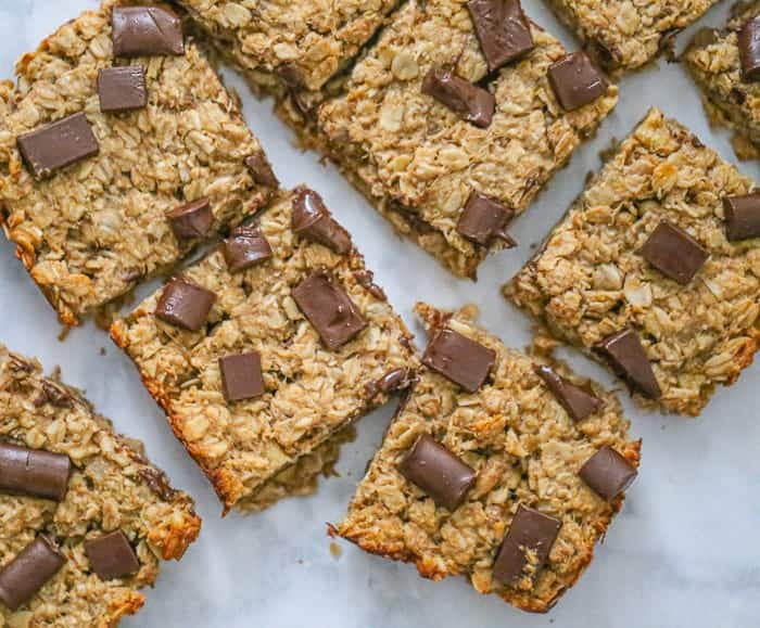 Healthy Chunky Monkey Oatmeal Bars Easy The Baking ChocolaTess
