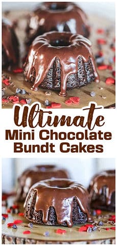 Mini Decadent Chocolate Bundt Cakes