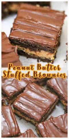 Peanut Butter Stuffed Brownies