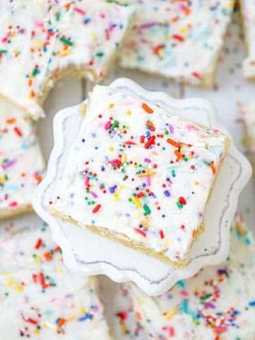 Birthday Confetti Frosted Sugar Cookie Bars