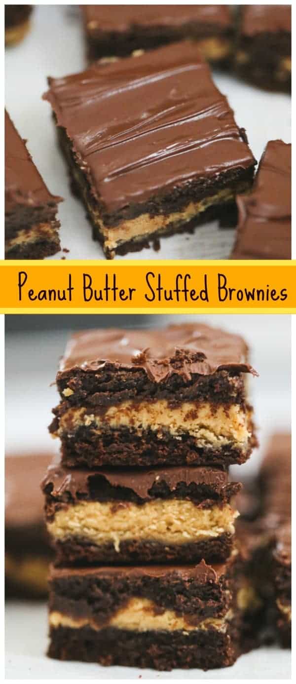Peanut Butter Stuffed Brownies (Easy & Epic!)