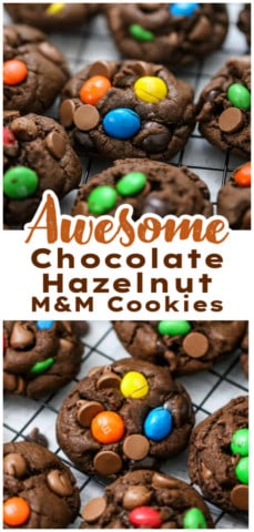 Chocolate Nutella M&M Cookies