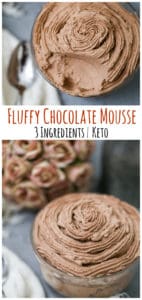 Keto Fluffy Chocolate Mousse - 3 Ingredients of Heaven!