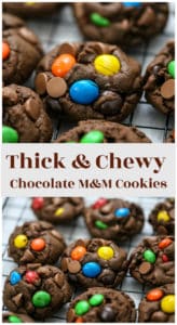 Thick & Chewy Chocolate M&M Cookies