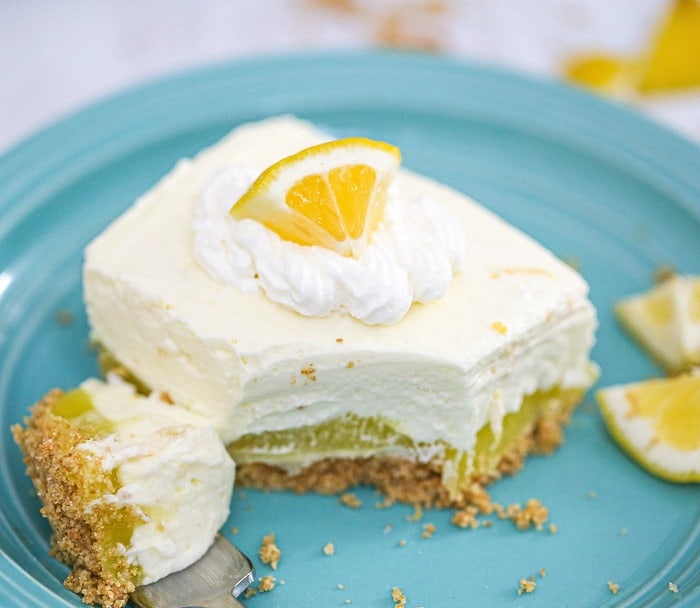 Lemon Layered Pudding Cheesecake Bars The Baking ChocolaTess