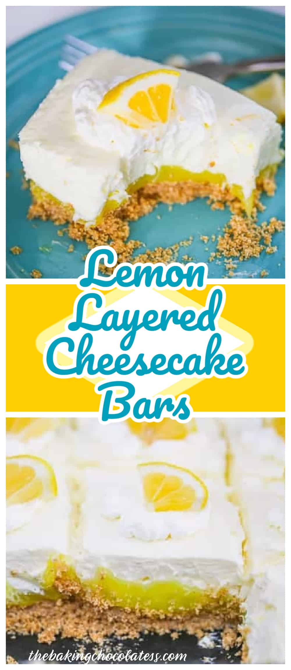Lemon Layered Pudding Cheesecake Bars