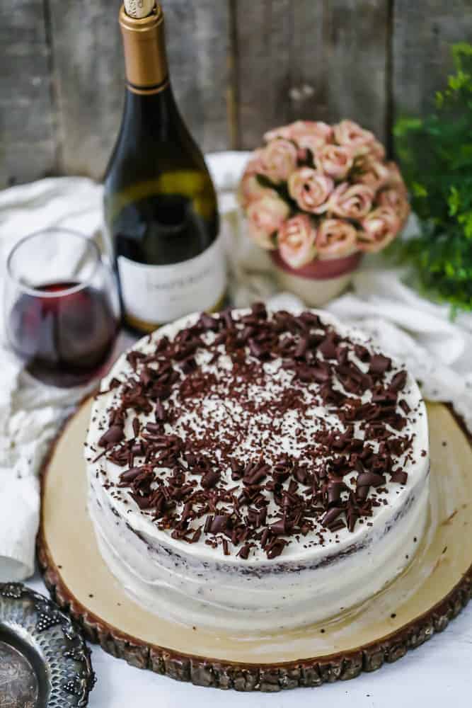 Decadent Red Wine Chocolate Cake