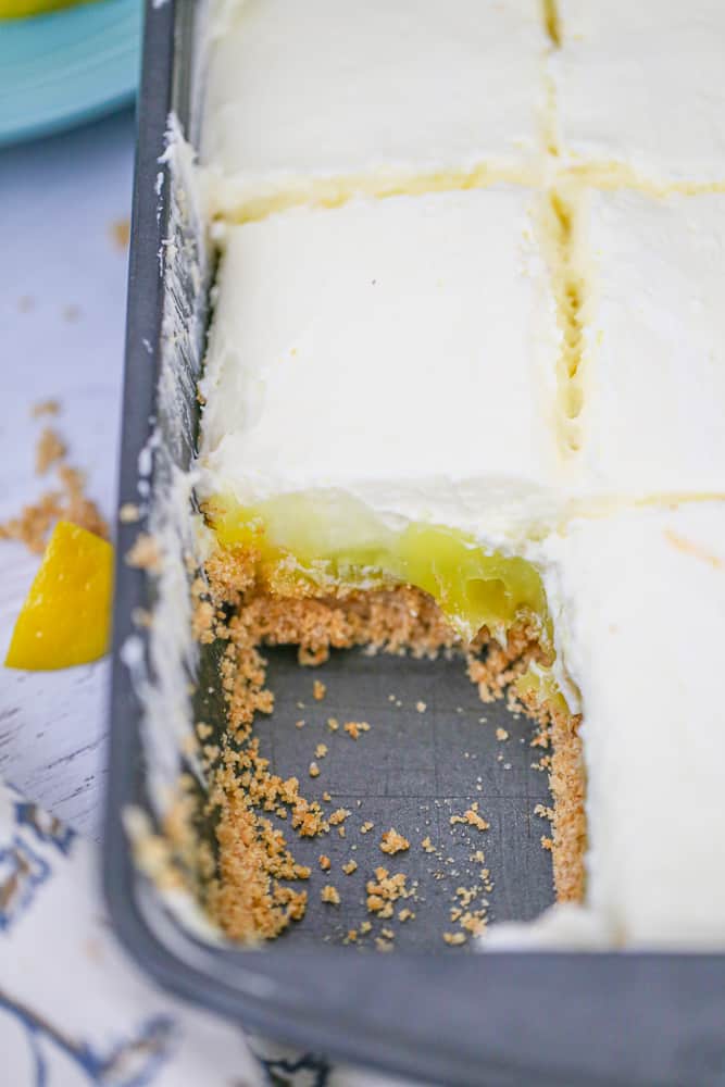 Lemon Layered Pudding Cheesecake Bars The Baking ChocolaTess