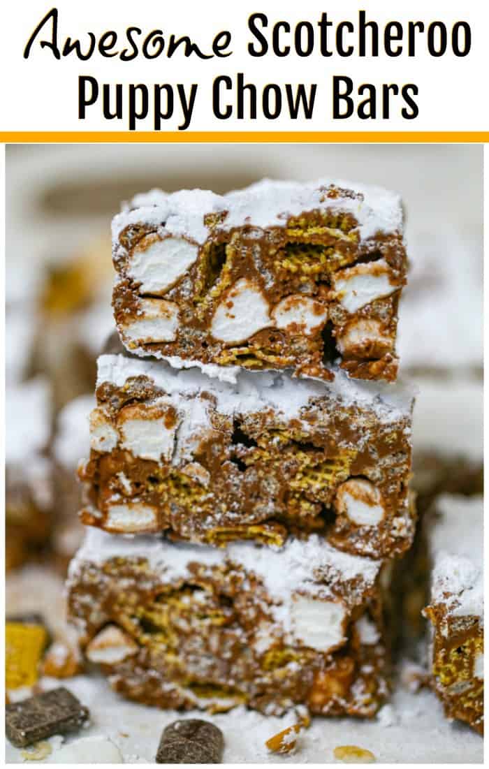 Awesome Scotcheroo Puppy Chow Bars