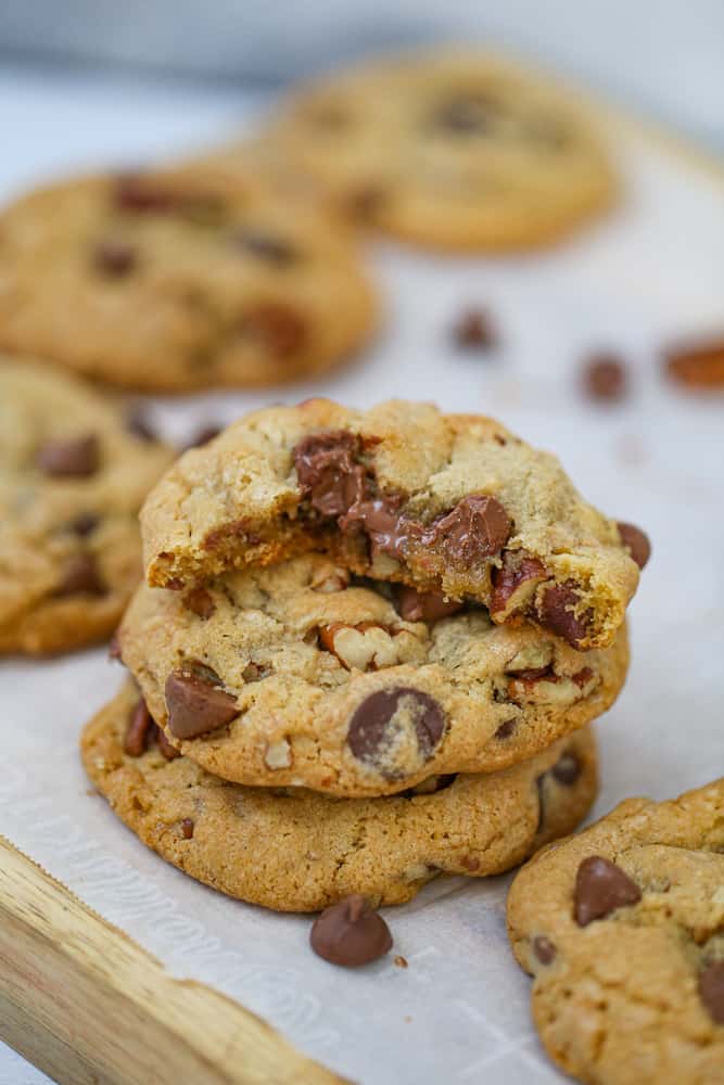 Milk Chocolate Chip Toffee Pecan Cookies