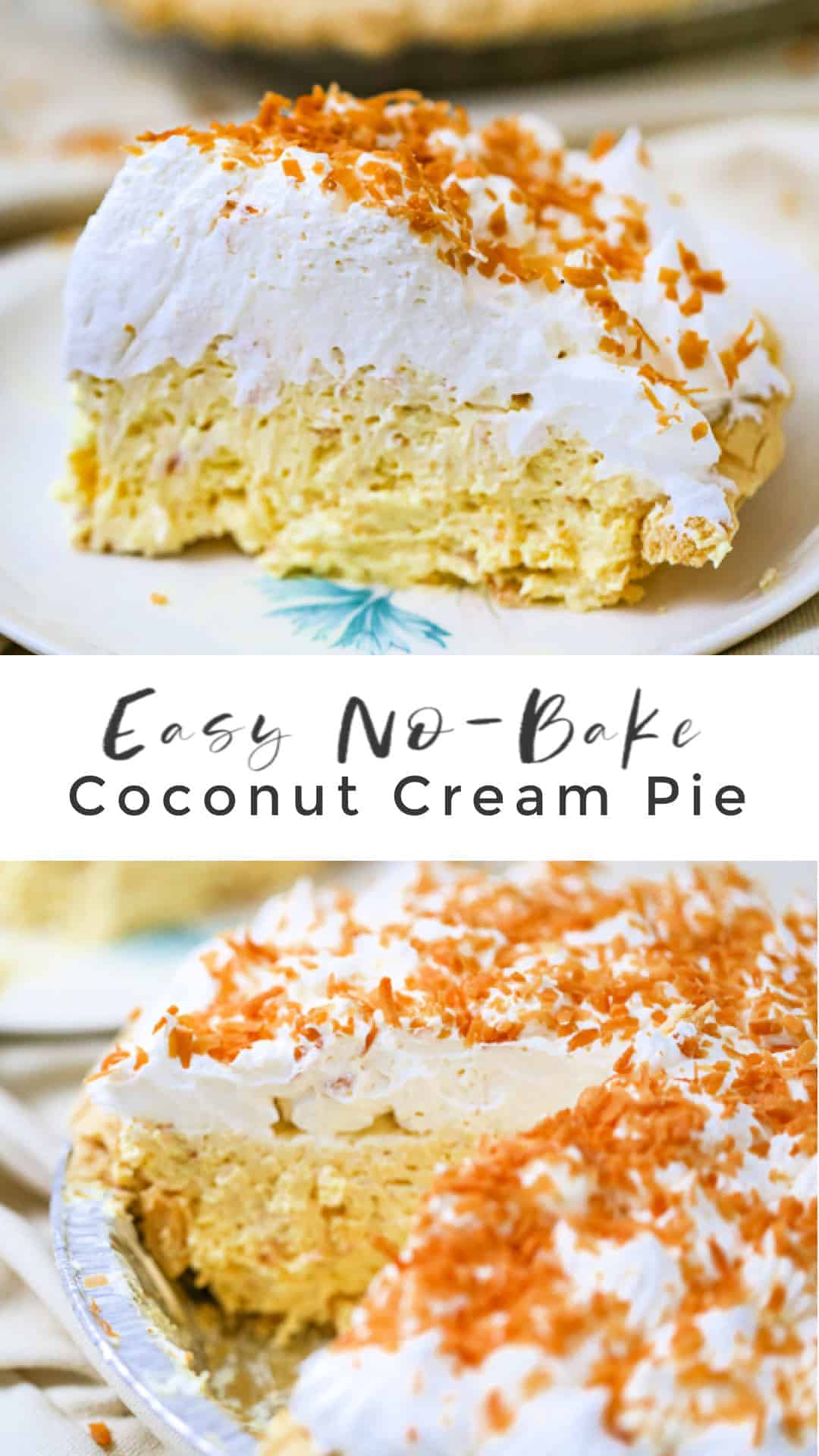 Easy No-Bake Coconut Cream Pie! @ The Baking ChocolaTess