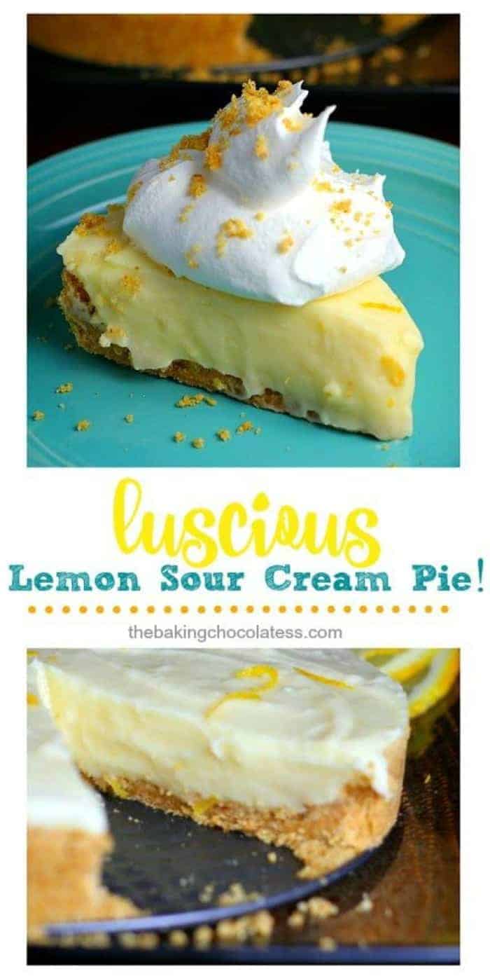 Luscious Lemon Sour Cream Pie! @ The Baking ChocolaTess