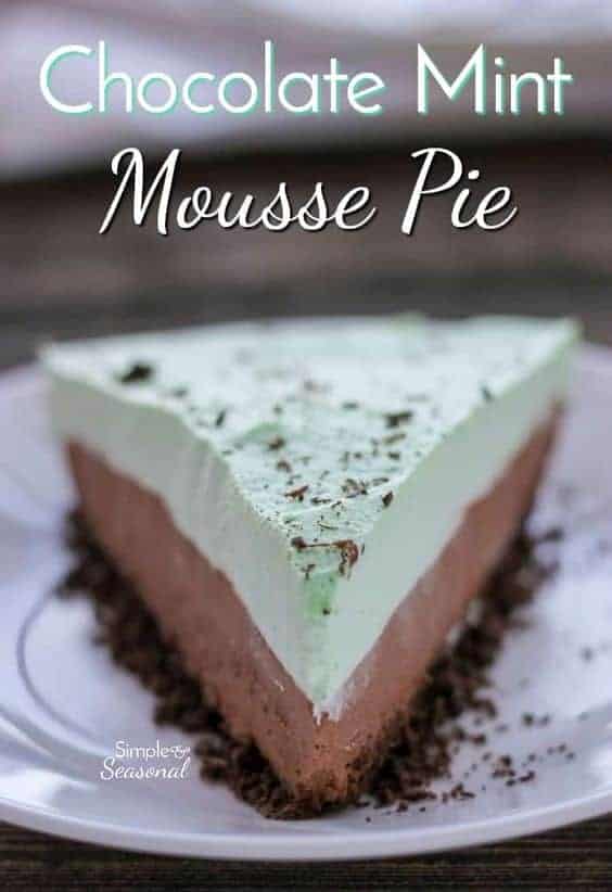 Chocolate Mint Mousse Pie @ Simple and Seasonal