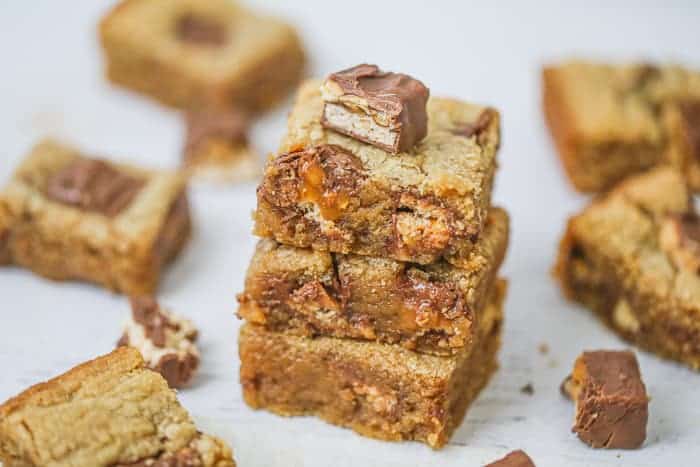 Ultimate Snickers Peanut Butter Blondies