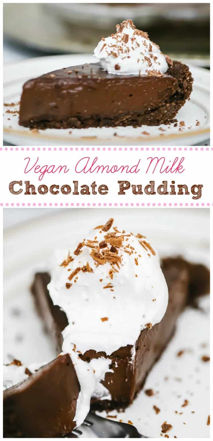 Vegan Almond Milk Chocolate Pudding Pie @ Daily Vegan Meal