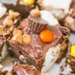 Heavenly Chocolate Peanut Butter Marshmallow Squares