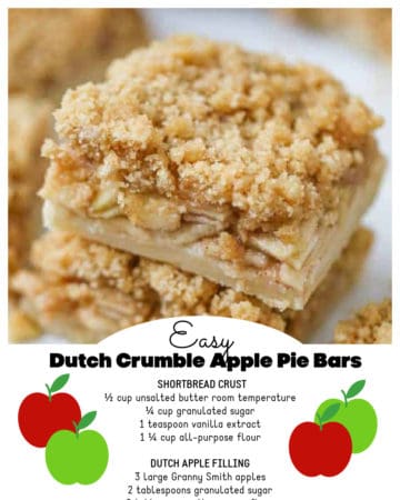 Dutch Crumble Apple Pie Bars