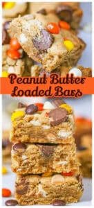 Scrumptious Peanut Butter Loaded Bars