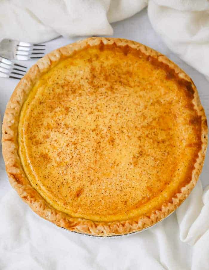 creamy pie with custard filling