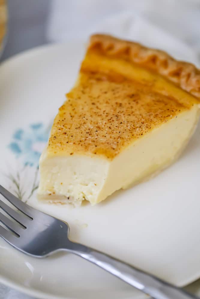 creamy pie with custard filling