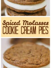 molasses cookie cream pies