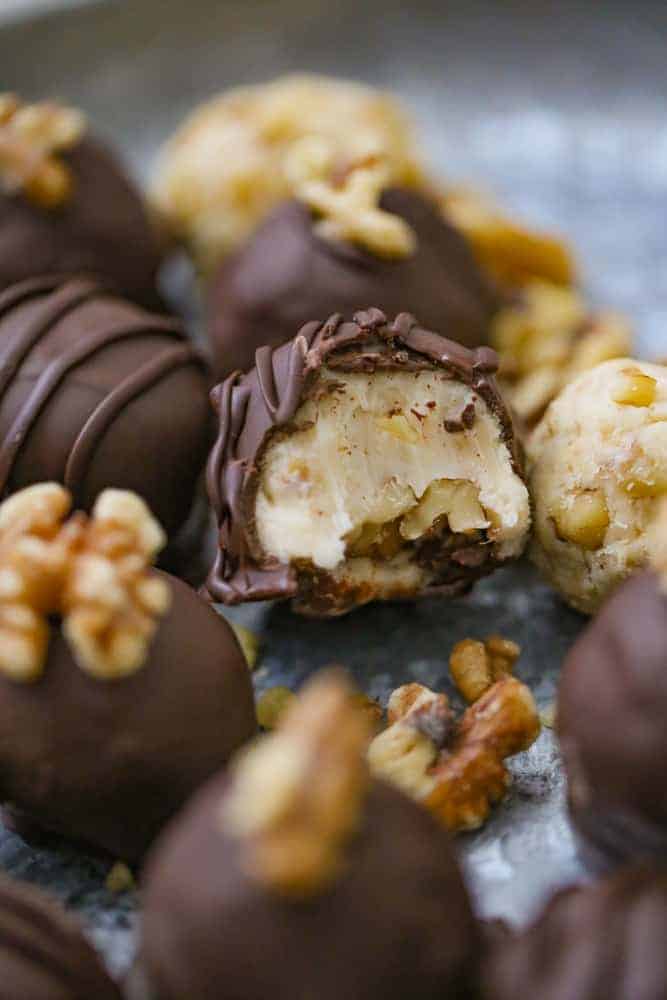 Chocolate Maple Walnut Cream Truffles