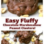 Easy Fluffy Chocolate Marshmallow Peanut Clusters!