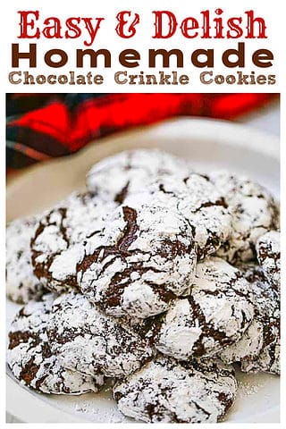 Homemade Chocolate Crinkle Cookies