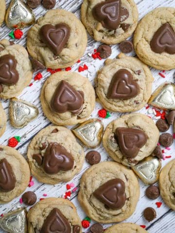 Chocolate Heart Peanut Butter Cookies