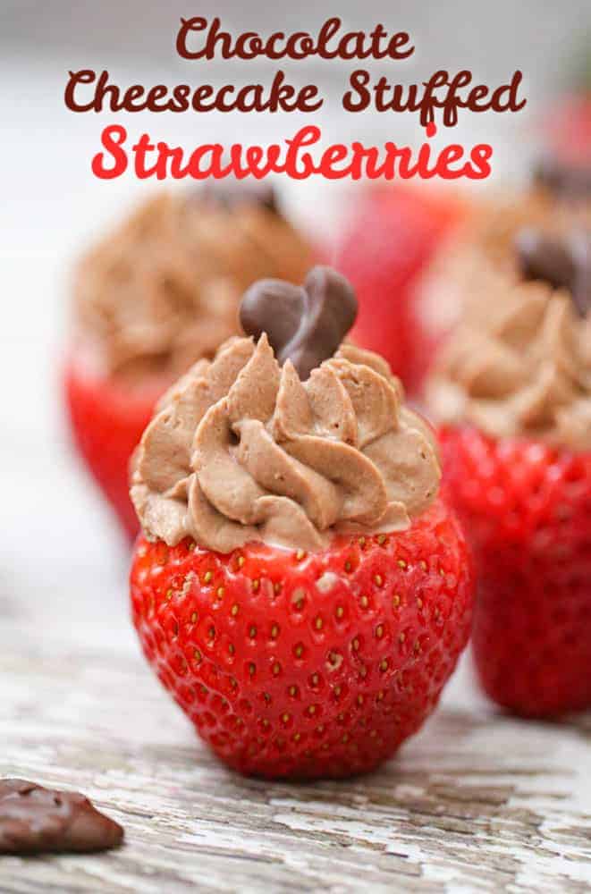 OMG Chocolate Cheesecake Stuffed Strawberries – Keto Option Too! 