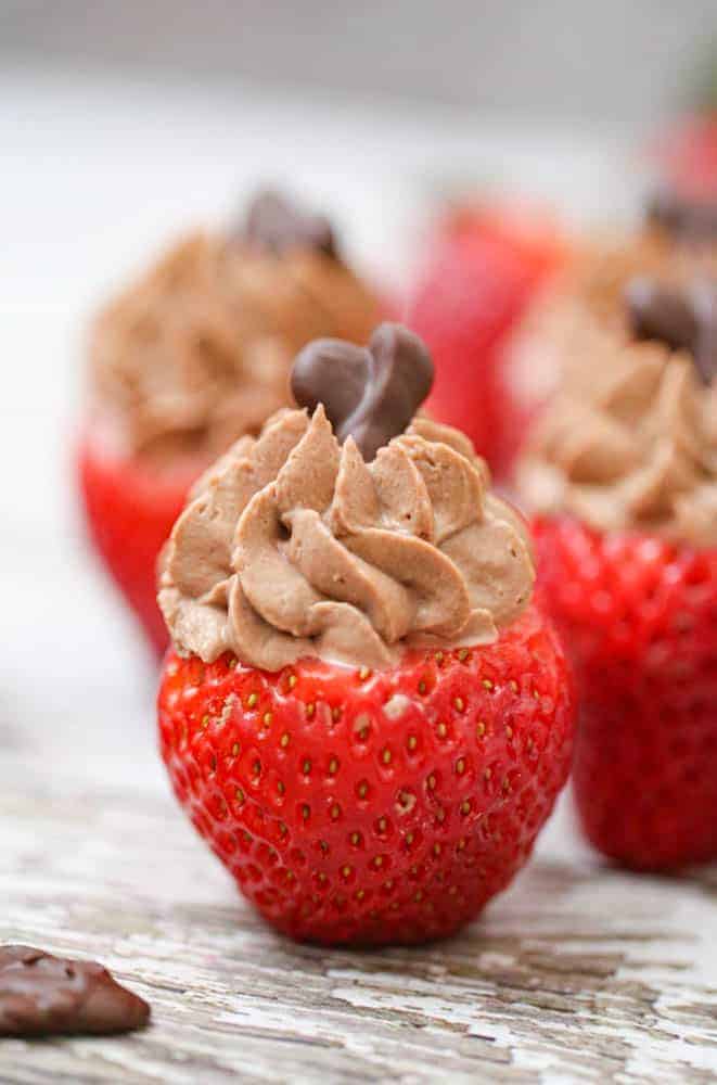 OMG Chocolate Cheesecake Stuffed Strawberries