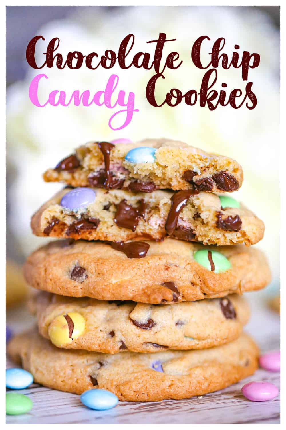 M&M Chocolate Chip Candy Cookies