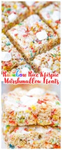Rainbow Rice Krispie Marshmallow Treats