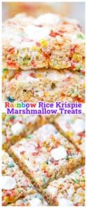 Rainbow Rice Krispie Marshmallow Treats