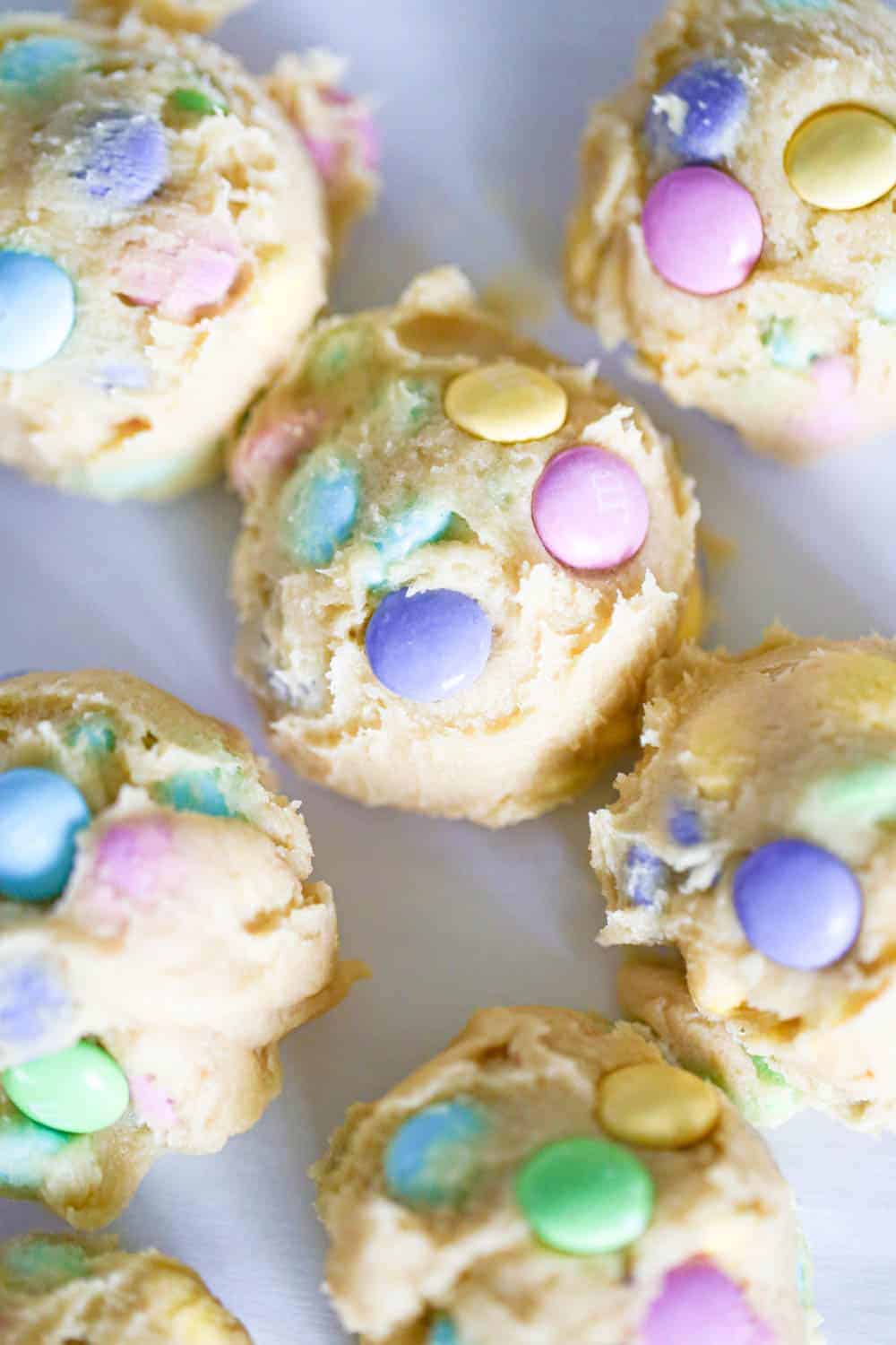 M&M Chocolate Chip Candy Cookies how to freeze cookie dough