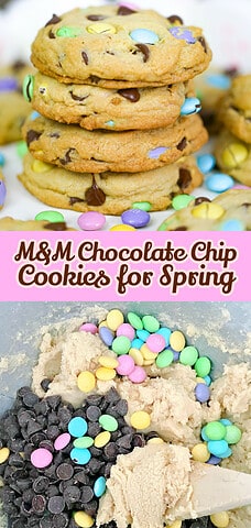 M&M CHOCOLATE CHIP COOKIES