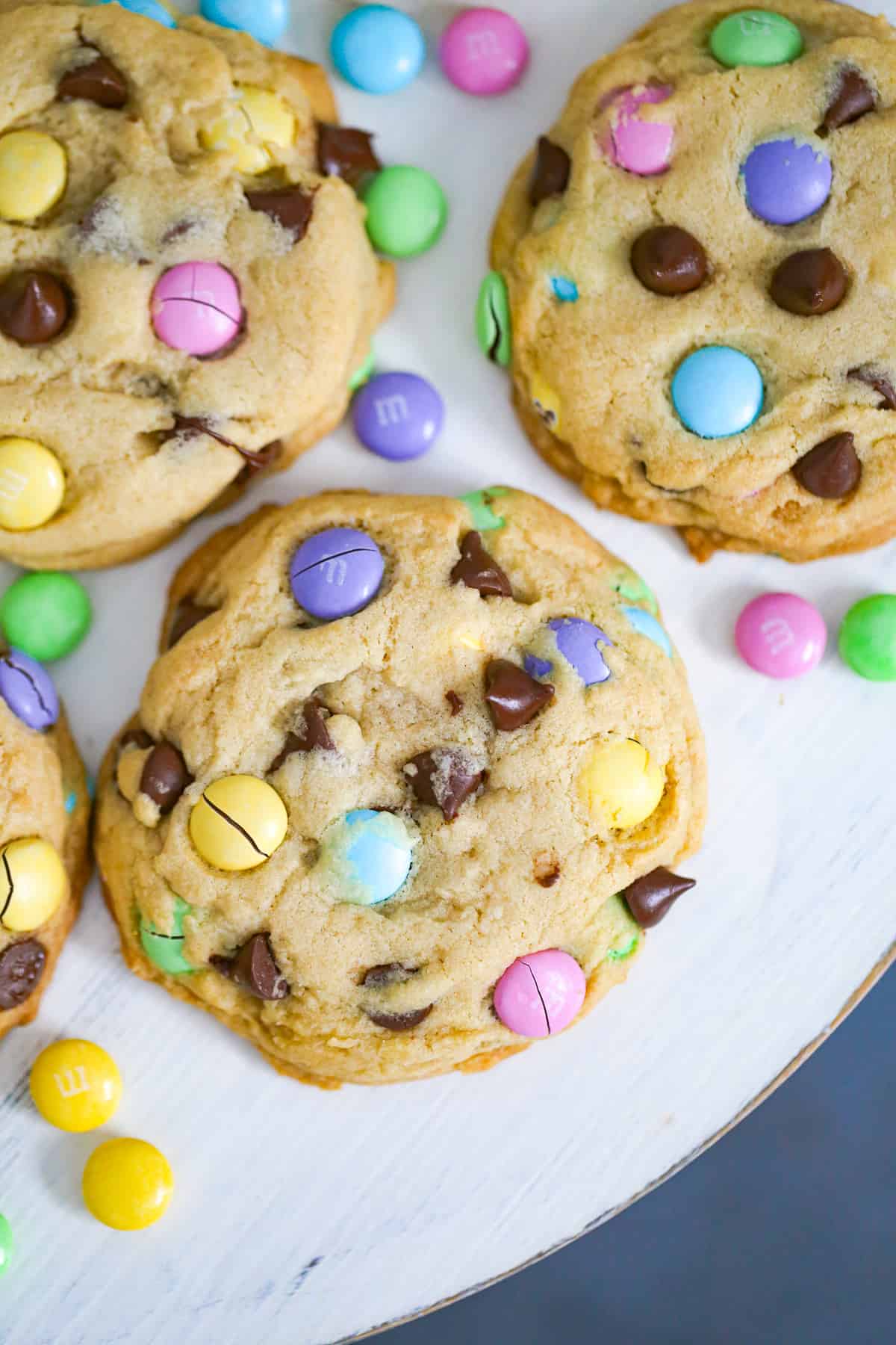 spring cookie recipe - chocolate chip m&m cookies