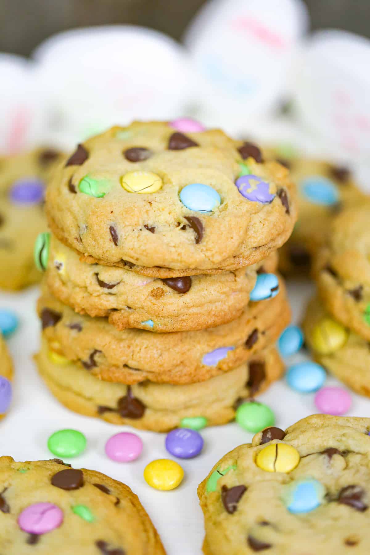 spring cookie recipe - chocolate chip m&m cookies