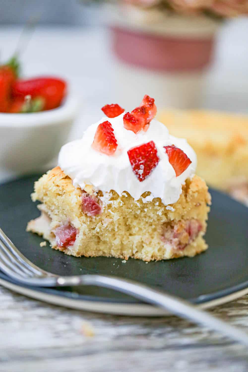 healthy strawberry cake