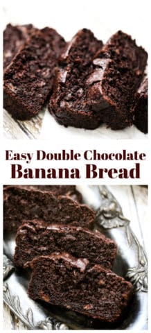 Easy Double Chocolate Banana Bread