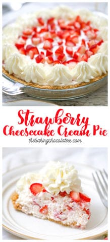 Strawberry Cheesecake Cream Pie