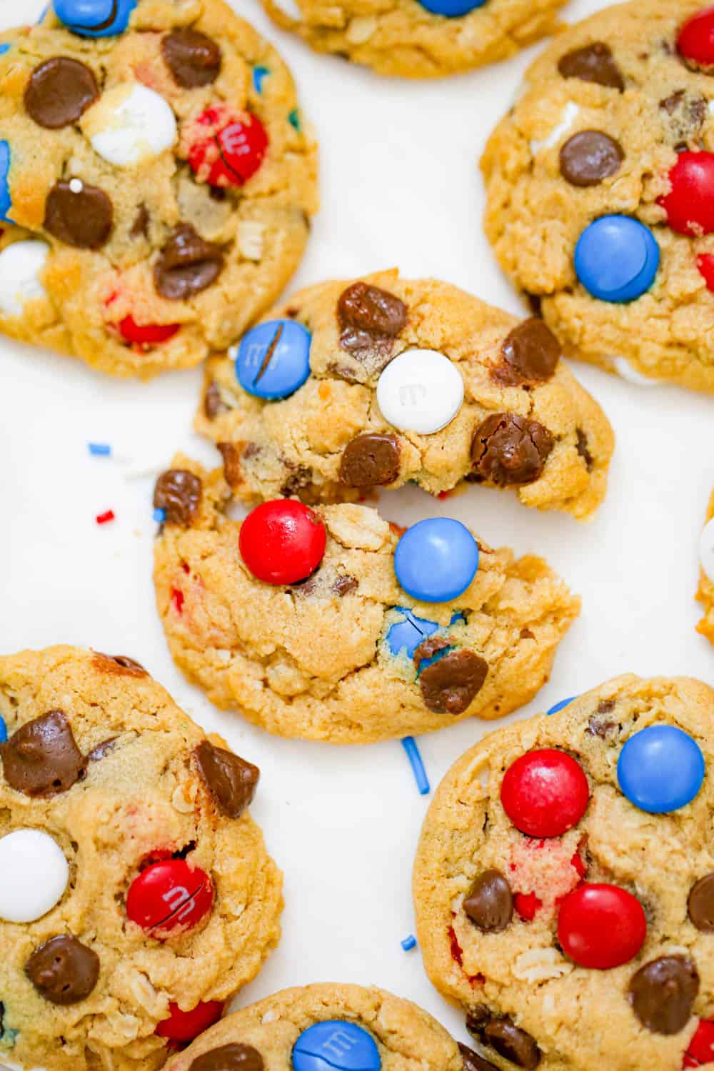 easy red white and blue monster cookies recipe best