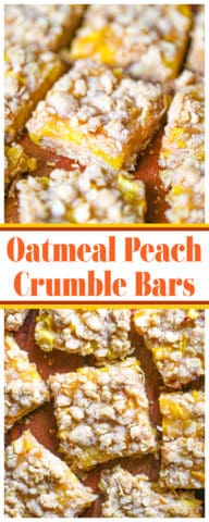 Oatmeal Peach Crumble Bars