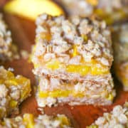 Oatmeal Peach Crumble Bars