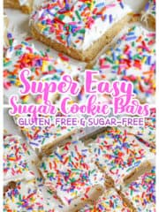 Super Easy Gluten Free Cookie Bars - Sugar Free too!