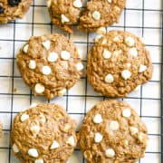 Pumpkin Spice Chocolate Chip Oatmeal Cookies